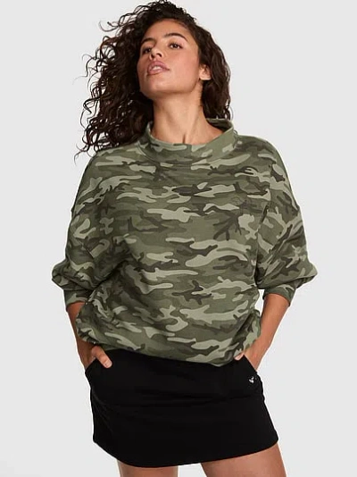 Pink Campus Fleece™ Oversized Mock-neck Sweatshirt In Multi