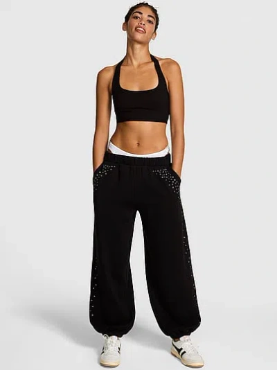 Pink Campus Fleece™ Oversized Sweatpants In Black