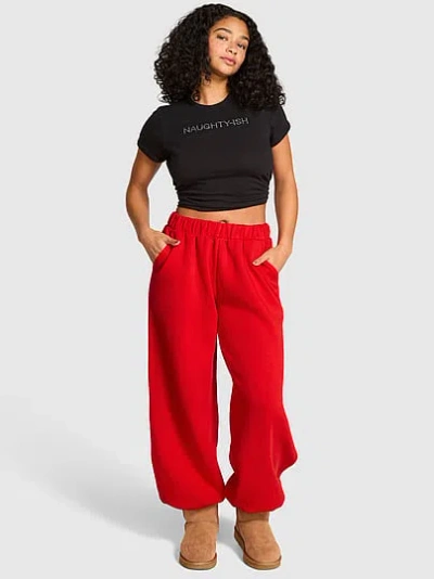 Pink Campus Fleece™ Oversized Sweatpants In Red