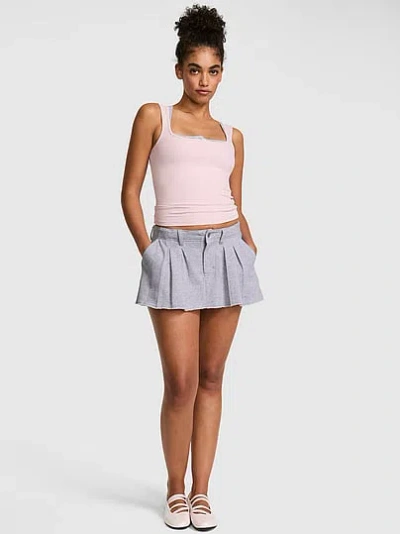 Pink Campus Fleece™ Pleated Skort In Multi