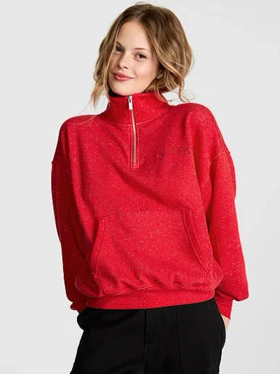 Pink Campus Fleece™ Quarter-zip Sweatshirt In Red