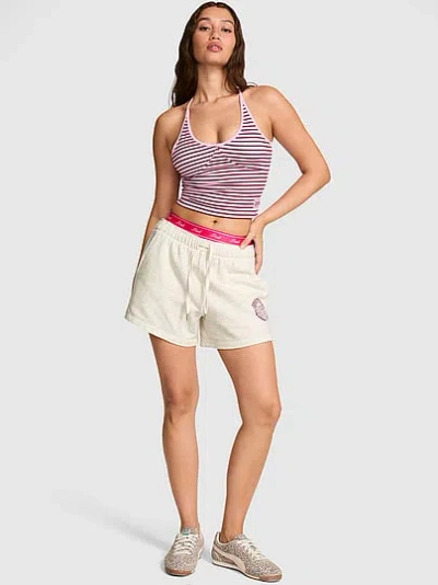 Pink Campus Fleece™ Roll-down Shorts In Grey