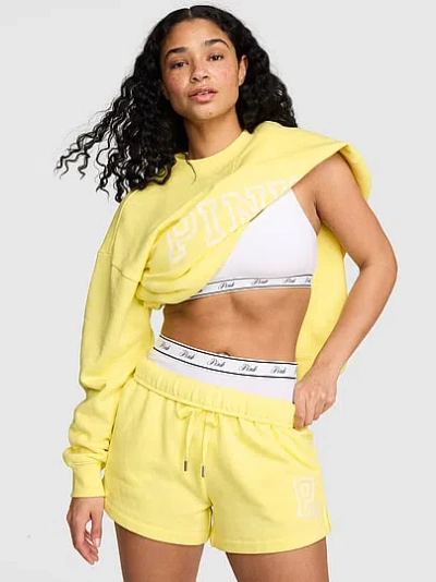 Pink Campus Fleece™ Roll-down Shorts In Yellow