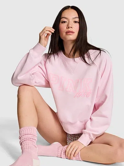 Pink Campus Fleece™ Shrunken Crew Sweatshirt In