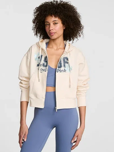 Pink Campus Fleece™ Shrunken Full-zip Hoodie In Neutral
