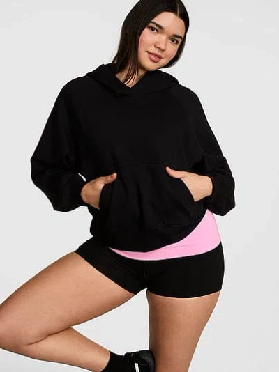 Pink Campus Fleece™ Shrunken Hoodie In Black