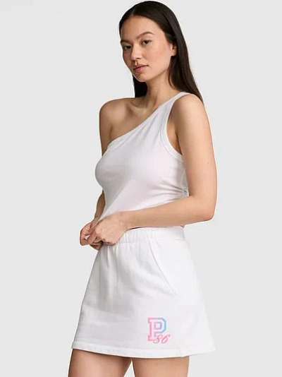 Pink Campus Fleece™ Skort In White