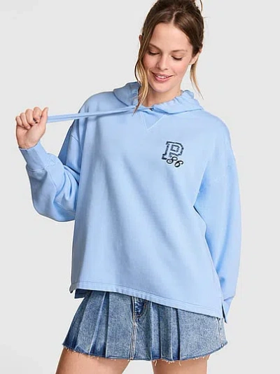 Pink Campus Fleece™ Straight-cut Hoodie In Blue