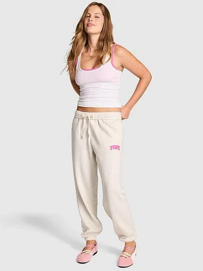 Pink Campus Fleece™ Sweatpants In White