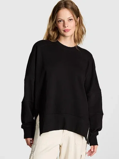 Pink Campus Fleece™ Tunic Crew Sweatshirt In Black