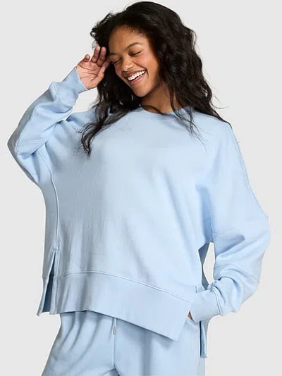 Pink Campus Fleece™ Tunic Crew Sweatshirt In Blue