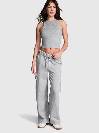 Pink Campus Fleece™ Wide-leg Cargo Sweatpants In Gray