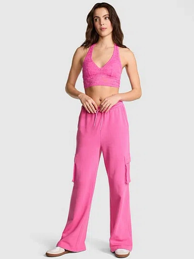 Pink Campus Fleece™ Wide-leg Cargo Sweatpants In