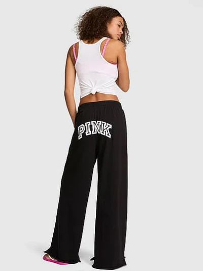 Pink Campus Fleece™ Wide-leg Split-hem Sweatpants In Multi