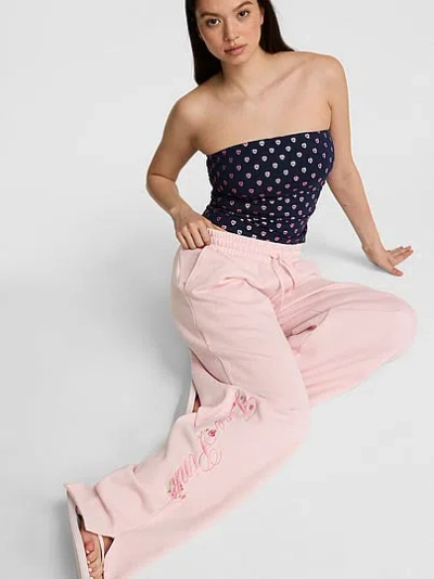 Pink Campus Fleeceâ¢ Wide-leg Split-hem Sweatpants In