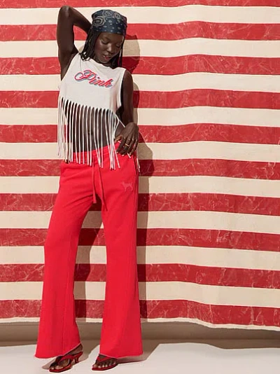 Pink Campus Terry™ Flare Pants In Red