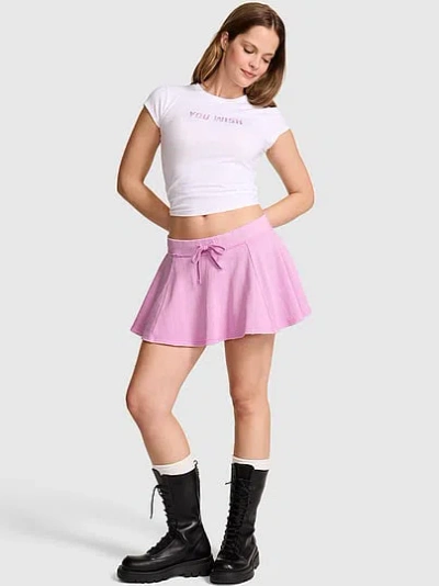 Pink Campus Terry™ Flirty Skort In Purple