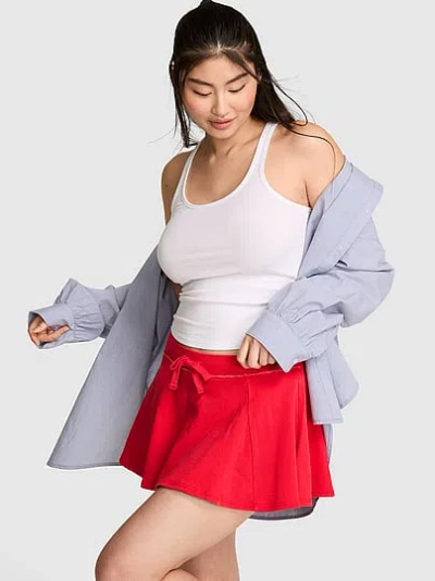 Pink Campus Terry™ Flirty Skort In Red