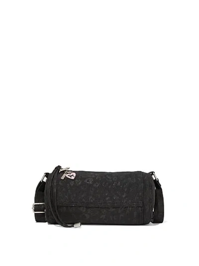 Pink Canvas Duffel Shoulder Bag In Print