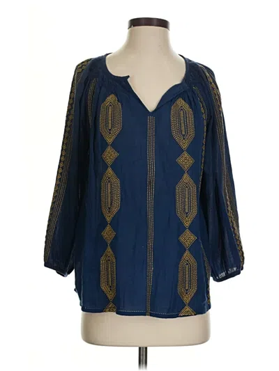 Pre-owned Pink Chicken 3/4 Sleeve Blouse In Blue