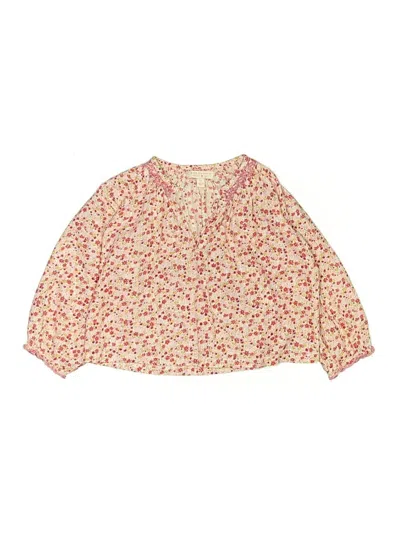 Pre-owned Pink Chicken Kids' 3/4 Sleeve Blouse In Pink