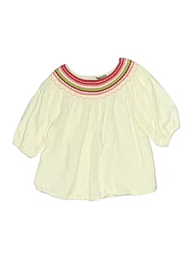 Pre-owned Pink Chicken Kids' 3/4 Sleeve T-shirt In Ivory