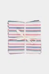 Pink Chicken 4-pack Napkin Set In Multi Stripe