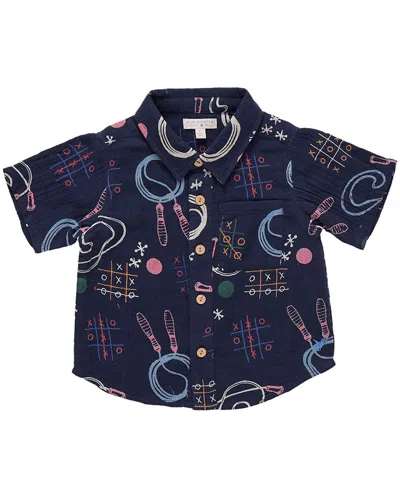 Pink Chicken Baby Boys Jack Shirt In Blue