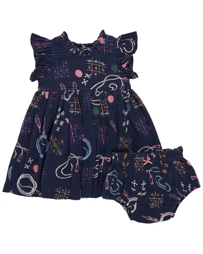Pink Chicken Kids' Baby Girls Jennifer Dress Set In Blue