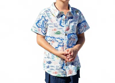 Pink Chicken Kids' Boys Jack Shirt In Island Print In Multi