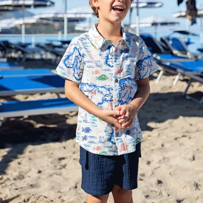 Pink Chicken Kids' Boys Pull On Cargo Short In Navy In Blue