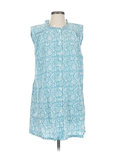 Pink Chicken Casual Dress In Blue