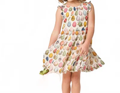 Pink Chicken Kids' Girls Eloise Ruffle Dress In Multi Eggs