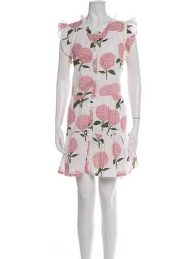 Pre-owned Pink Chicken Floral Print Mini Dress In Pink