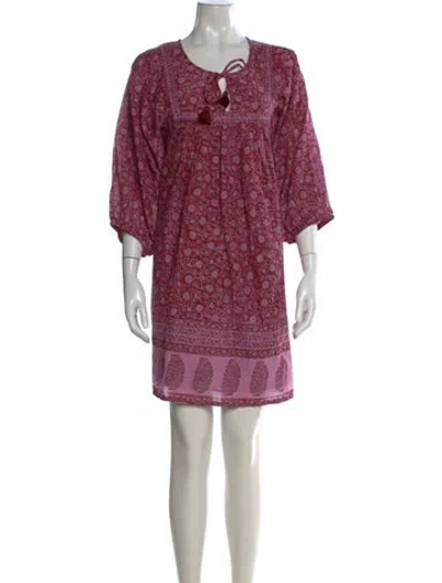 Pre-owned Pink Chicken Floral Print Mini Dress W/ Tags In Pink