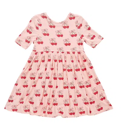 Pink Chicken Kids' Girl's Bamboo Steph Dress In Cherry Hearts In Multi