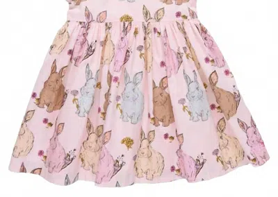 Pink Chicken Kids' Girl's Jennifer Double Ruffle Dress In Vintage Bunnies In Multi