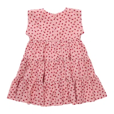 Pink Chicken Kids' Girl's Peachy Dress In Pink Roses In Multi