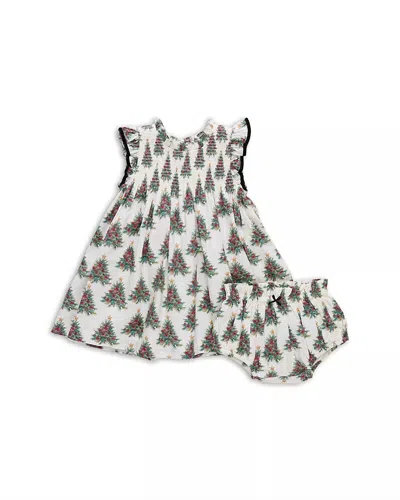 Pink Chicken Kids' Girl's Stevie Dress Set In Vintage Trees In Multi