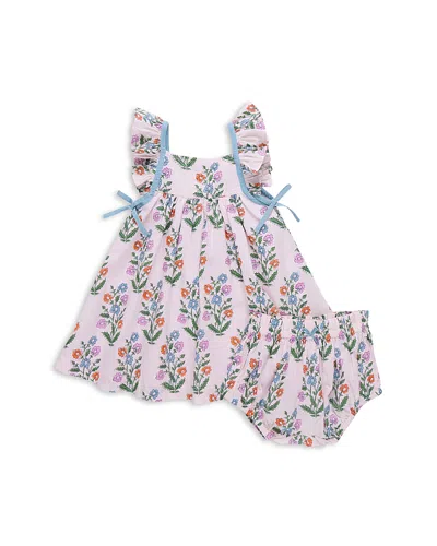 Pink Chicken Girls' Ailee Dress & Bloomers -baby In Purple