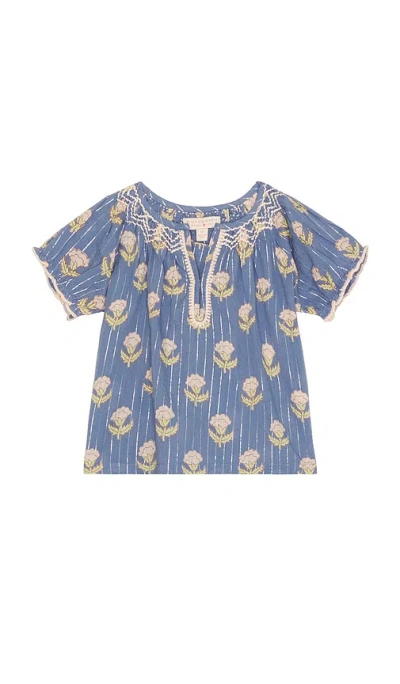 Pink Chicken Girls Ava Top In Blue