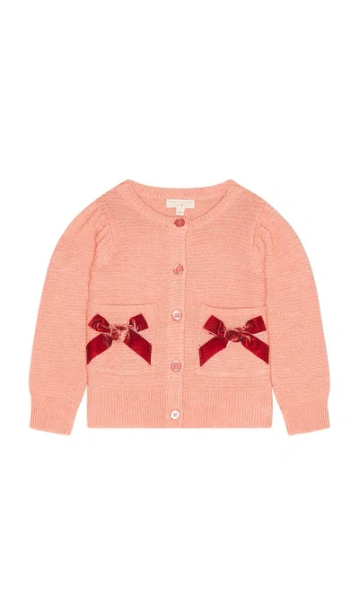 Pink Chicken Girls Bow Pocket Sweater