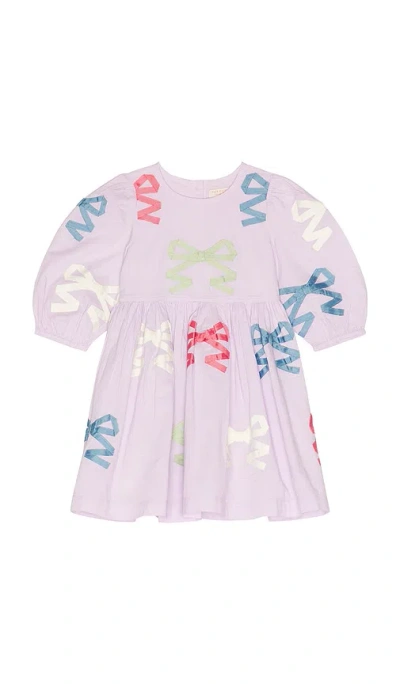 Pink Chicken Girls Brooke Dress In Lavender Multi Bow Applique