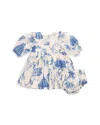 Pink Chicken Girls' Brooke Poplin Dress Set - Baby In Blue Circus