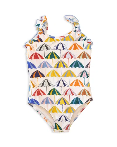 Pink Chicken Girls' Claire One Piece Swimsuit - Baby In Multi Umbrellas
