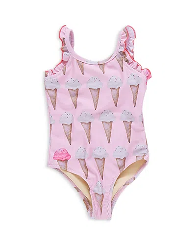 Pink Chicken Girls' Claire One Piece Swimsuit - Little Kid, Big Kid In Neapolitan