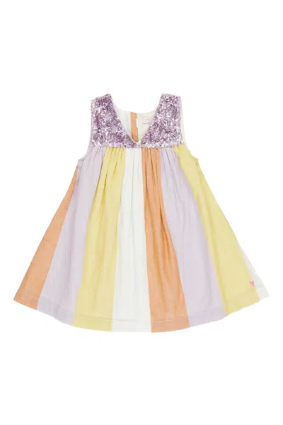 Pink Chicken Kids' Girls Courtney Dress In Desert Stripe In Multi
