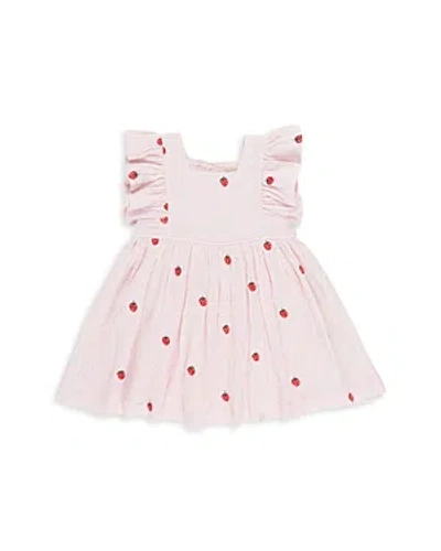 Pink Chicken Girls' Elsie Cotton Gauze Dress - Little Kid In Strawberry