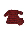 Pink Chicken Girls' Jaipur Dress Set - Baby In Burgundy
