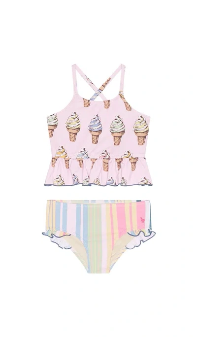 Pink Chicken Girls Joy Tankini In Pink Soft Serve